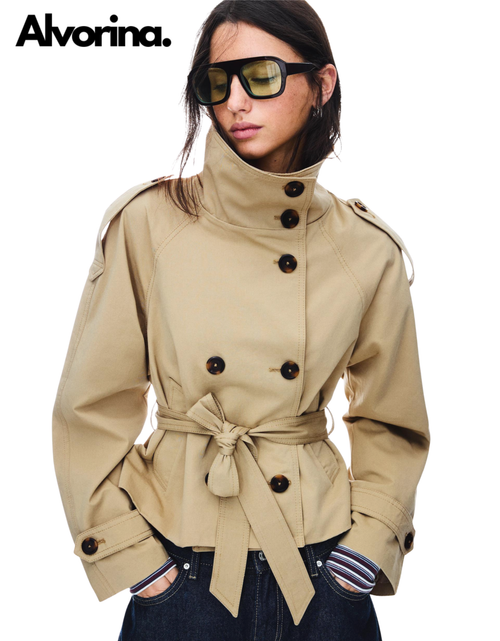 Alvorina™ Cropped Trench Coat