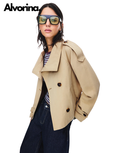 Alvorina™ Cropped Trench Coat