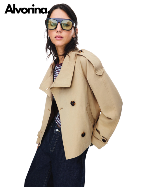 Alvorina™ Cropped Trench Coat